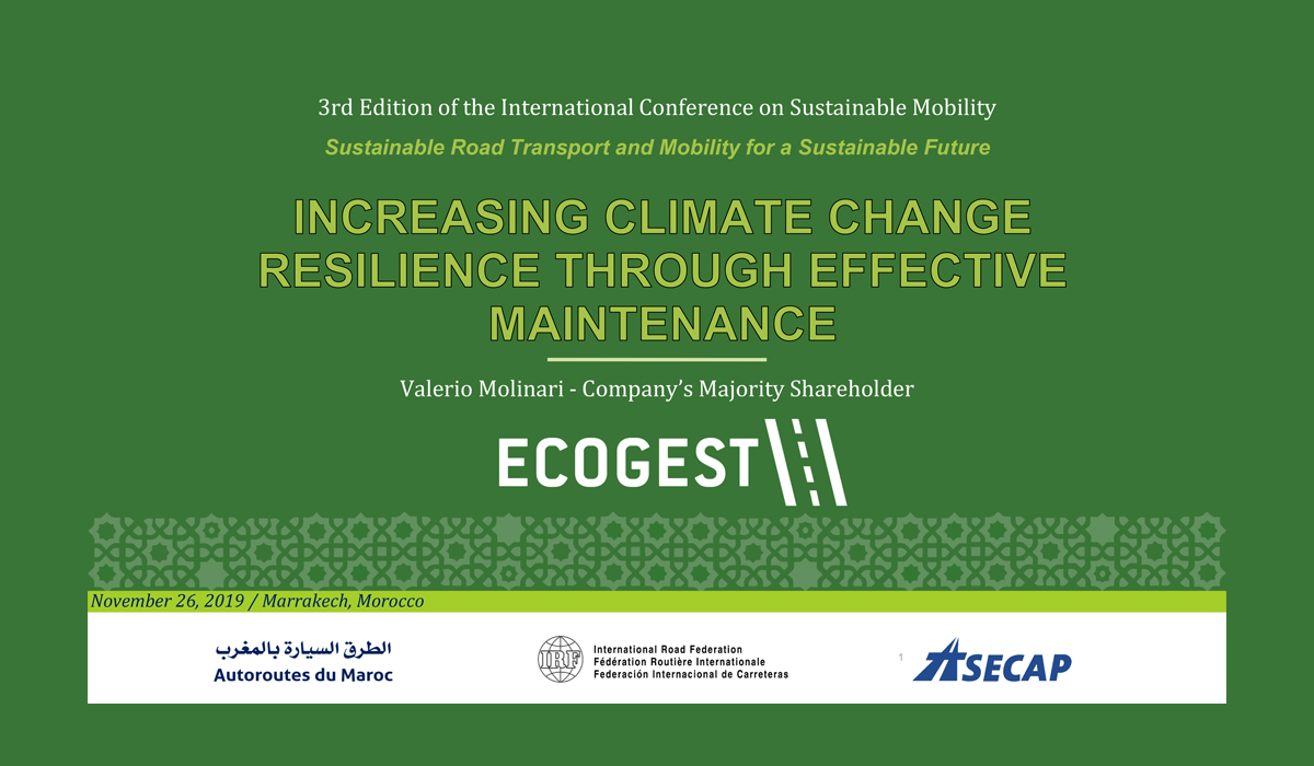 Ecogest in Marocco per esporre il rapporto tra manutenzioni e cambiamenti climatici